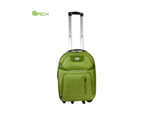 bagagem 1680D verificada de nylon de imitação com rodas do girador e três Front Pockets