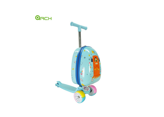 Preço de fábrica KIDS Trolley bagagem de lado duro com scooter